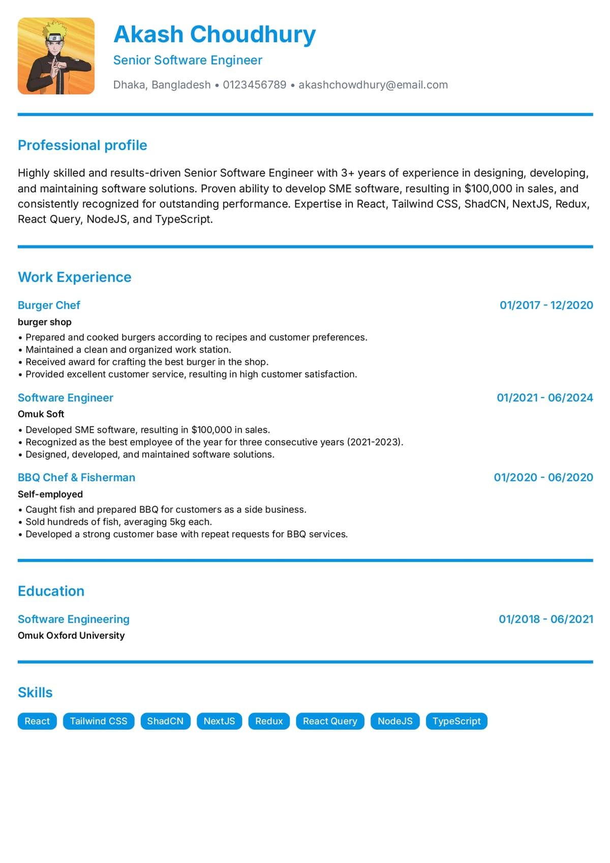 Resume Preview